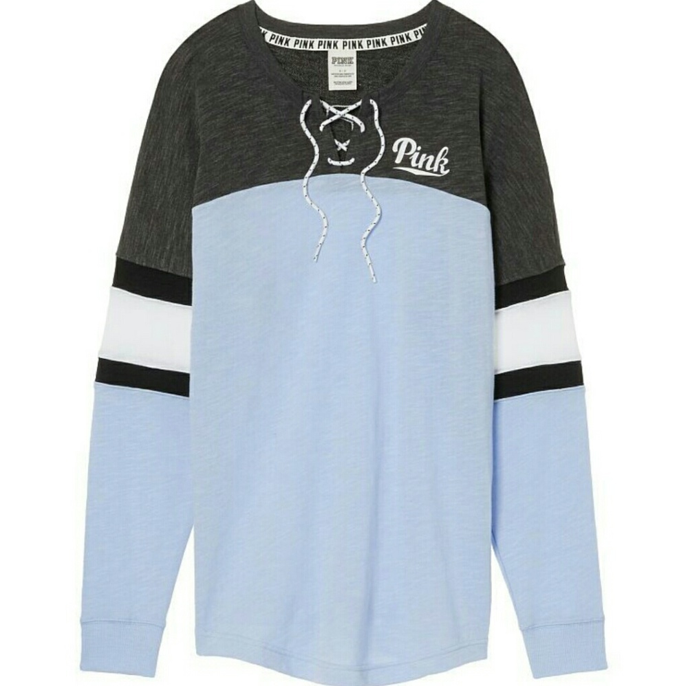 PINK | Lace Up Pullover